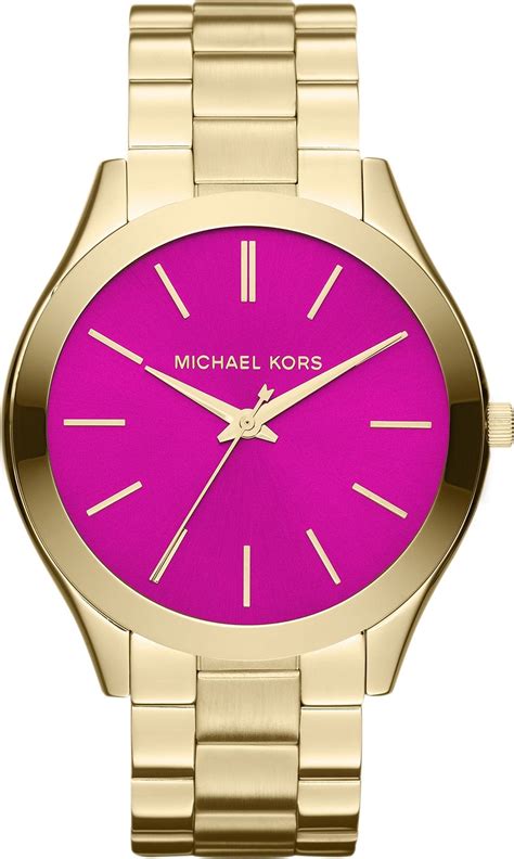 michael kors damen armbanduhr slim runway|michael kors slim runway watch.